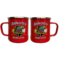 ARNOTTS ENAMEL MUGS SET 2 GIFTBOXED