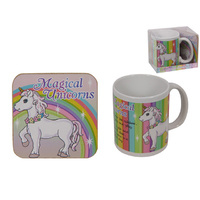 MAGICAL UNICORN MUG AND COASTER