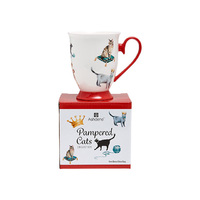 PAMPERED CATS FEM FOOTED MUG