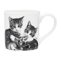 FELINE FRIENDS CUDDLING KITTENS MUG