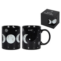 TRIPLE MOON GODDESS BLACK/WHITE MUG