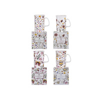 PRESSED FLOWERS MUG 4ASST
