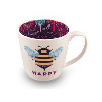 BEE HAPPY INSIDE OUT MUG 14OZ  SOLD QTY2