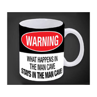 MUG WARNING MAN CAVE