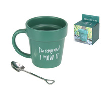 SEXY AND I MOW IT MUG W/SHOVEL SPOON