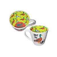 SHUT THE DUCK UP INSIDE OUT MUG 410ML SOLD QTY2