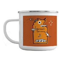 8X7.8CM ENAMEL MUG WITH NT MAP