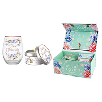 TRUE FRIENDS STEMLESS GLASS AND CANDLE GIFT SET