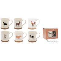 EMBOSSED FARM ANIMAL MUG 6ASST
