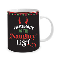 PERMANENTLY ON THE NAUGHTY LIST MUG 350ML