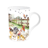 ON THE FARM CHICKEN MUG 360ML NEW BONE CHINA