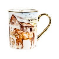 HORSES FARM MUG 360ML NEW BONE CHINA