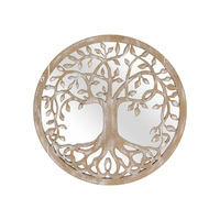 30CM ROUND TREE OF LIFE MIRROR QTY 2