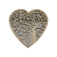 30CM HEART MDF TREE OF LOVE MIRROR QTY 2