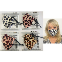 3PLY COTTON MASK LEOPARD SOLD QTY 20