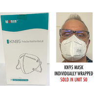 KN95 MASK WHITE INDIVIDUALLY WRAPPED SOLD QTY 50