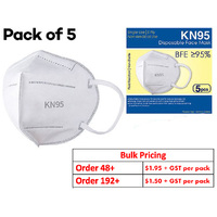 KN95 MASK WHITE 5PK