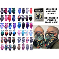 LIGHTWEIGHT SPANDEX SCARF MASK SOLD QTY 24