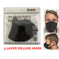 3PLY BLACK COTTON MASKS SOLD QTY 20