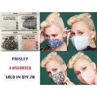 3PLY COTTON MASK PAISLEY SOLD QTY 20