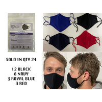 3PLY COTTON MASK 4ASST SOLD QTY 24