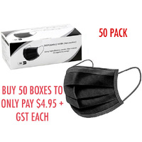 DISPOSABLE FACE MASK BOX 50 BLACK