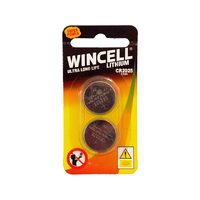 LITHIUM CR2025 COIN BATTERY 3V PK2 SOLD QTY12