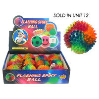 RAINBOW SPIKY FLASHING BALL UN12