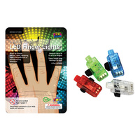 COLOURED LED FINGER LGHT (4PK) UN12