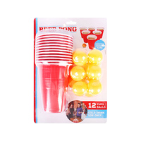 BEER PONG 12 CUPS 12 BALLS
