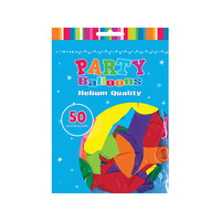 BALLOON 50PK 25CM ASST SOLD QTY8