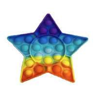 RAINBOW STAR POPPER FIDGET 16CM SOLD QTY 12