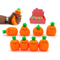 MOULDABLE CLAY SQUEEZE CARROT 10X6CM UN12