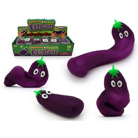 SQUEEZE AND STRETCH EGGPLANT 15CM UN12