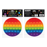 RAINBOW PUSH POP ROUND 12.5CM SOLD QTY12