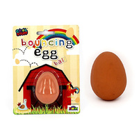 BOUNCING EGG BALL ON CARD SOLD QTY24