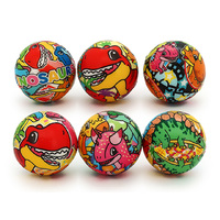 DINOSAUR STRESS BALL 6ASST 63MM UN12