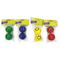 SMILEY FACE STRESS BALL 2PK