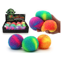 SQUEEZE RAINBOW ALIEN BALL 80MM UN12