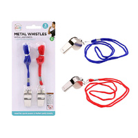 METAL WHISTLES 2PK