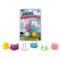 SQUEEZE ANIMALS ON CARD 6PC SOLD QTY 12