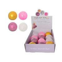 SQUISH GLITTER BALL 4ASST UN12
