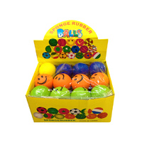 TOY BALLS 6.3CM SMILEY 4ASST UN24