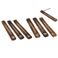 WOODEN INCENSE HOLDER 6ASST SOLD QTY12