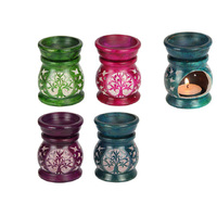 SOAPSTONE OIL BURNER TOL 8CM 4ASST