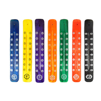 25CM COLOURED CHAKRA INCENSE HLDR 7ASST
