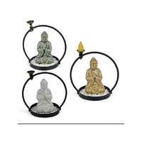 12CM BUDDHA CIRCULAR BACKFLOW BURNER 3ASST