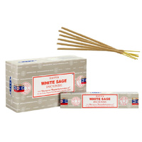 SATYA INCENSE STICKS WHITE SAGE 20CM 15G UN12