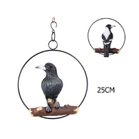 25CM REALISTIC MAGPIE IN RING