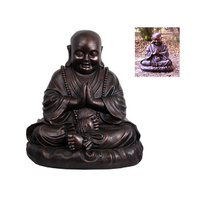 52CM BRONZE HAPPY PRAYING BUDDHA